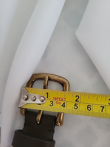 Gap Brown Leather Belt Brass Buckle Size Large Fits Waist 26-31" Made In USA - Picture 8 of 8