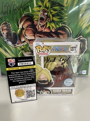Funko Pop Soba Mask #1277 Signed Eric Vale - One Piece - PSA Autograph