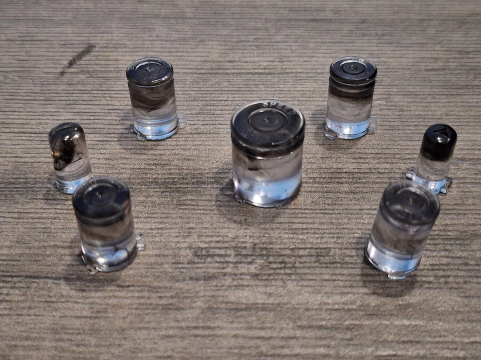 Custom Xbox 360 Wireless Controller A B Y X Home Clear Bullet Buttons Shadow Bk - Image 2 of 2