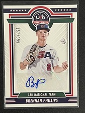 Brennan Phillips 2022 Panini USA Stars & Stripes Auto #18US-BP /399