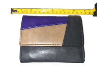Echt Leder Unisex GeldböRse 3 Farbig Portemonnaie Geldbeutel Brieftasche