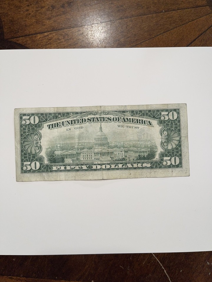 1977 50 DOLLAR BILL ERROR OFF CENTER D22967909A eBay