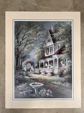 Vintage Lithograph Country Home 1992 SCAFA 28” X 22” Springtime Poster