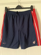 Nike Baseball Cleveland Indians Athletic Shorts Size Medium Blue Pockets
