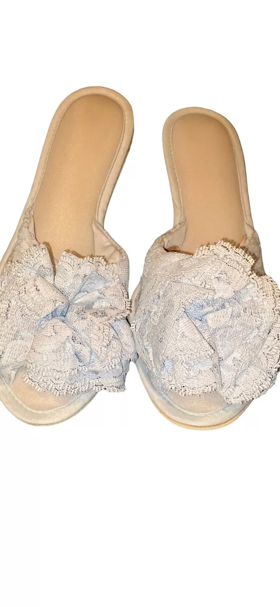 Boudoir wedge best sale slippers