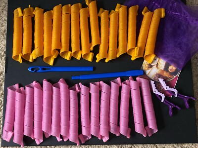 30pcs Magic Long Hair Curlers Curl Spiral Ringlets Leverage Curlers 48cm / 19''