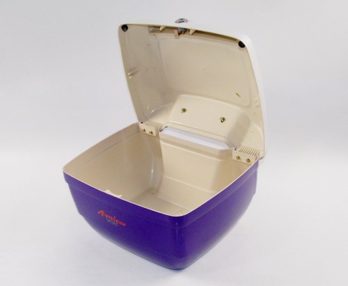 WHITE PURPLE SCOOTER APRILIA AMICO TOP CASE TRUNK LUGGAGE 13.5x13.5x10 ITALY - Picture 8 of 8