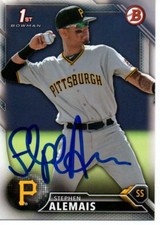 Stephen Alemais Pittsburgh Pirates 2016 Bowman Rookie Signed Card