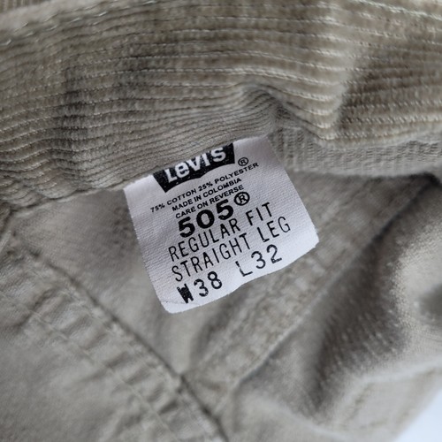 2000 Corduroy 505 Levis 38x32 (36x29.5 Actual) Mens Y2K Straight Leg Vintage - Picture 5 of 12