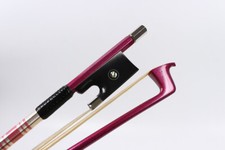 Advanced New Pink Violin Bow Carbon Fiber Hand Made Inlay Eye Style Frog