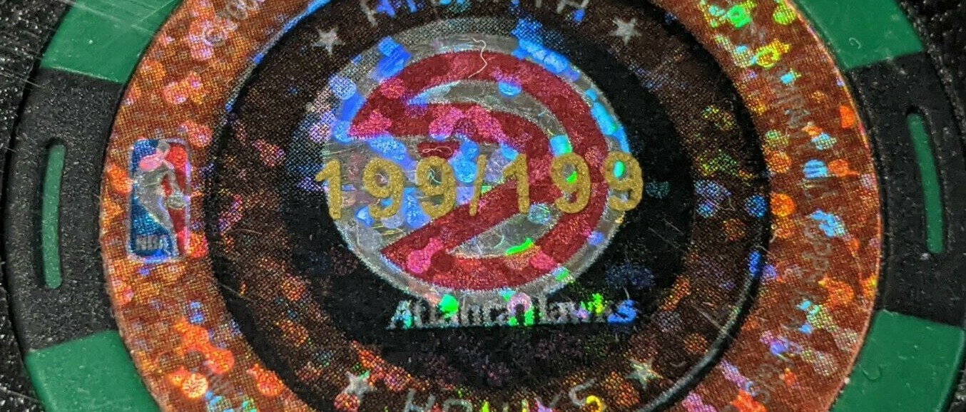 Moses Malone Poker Chip 200506 NBA Topps Black/Green REFRACTOR 199/