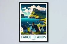 Faroe Island Travel Print Faroe Island Home Décor Denmark Art Print Faroe Island