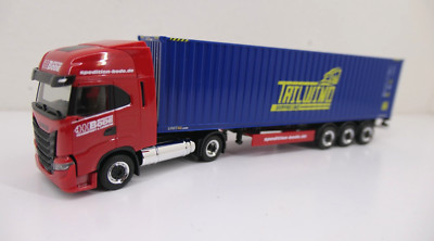 Herpa 1:87 - Iveco S-Way LNG 40ft Container-SZ ''HH Bode / Tailwind'' - 317368