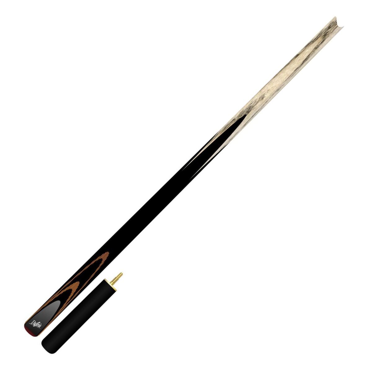 Dufferin Snooker Cue 1 Piece 57 Inch Black Medusa No.1 With Mini Butt Tip 10mm