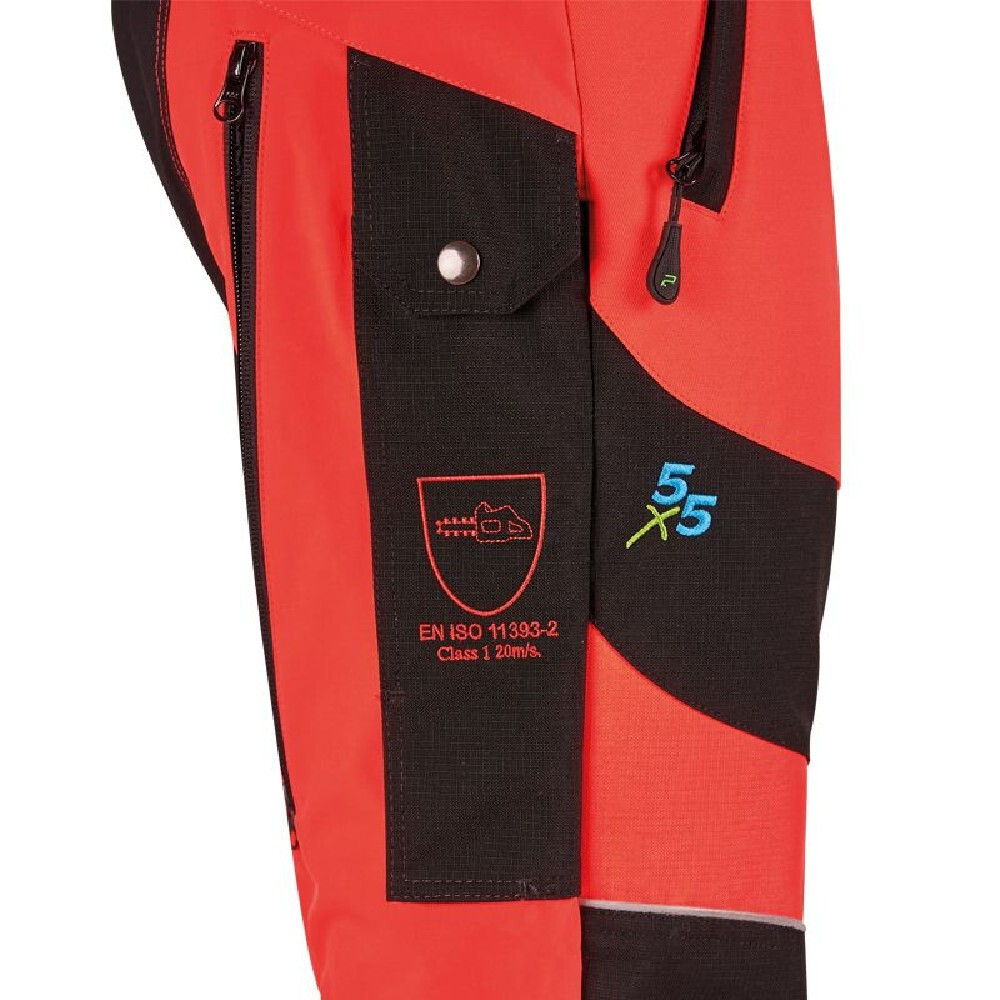 PSS Schnittschutzhose X-treme Breeze neonr Gr. 46-54 EN ISO 20471 Forst Bundhose
