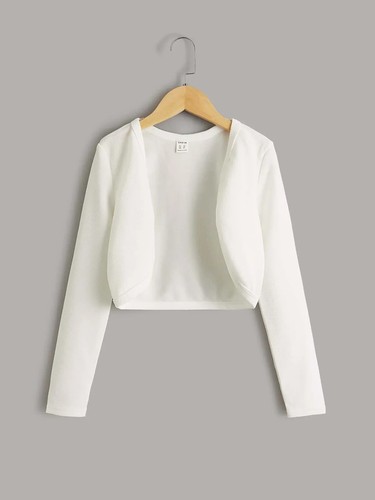 Girls Open Front Cropped Sweater Select Your Color and Size Dressy - Picture 6 of 13