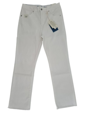 BLUE MONKEY JEANS  B- WARE  BLAUTÖNE WEISS/CREME SKINNY  MOM FIT CROPPED