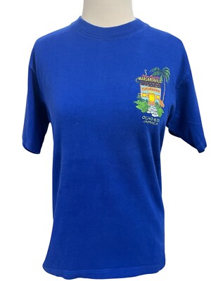 Jimmy Buffett Margaritaville Graphic Tee Womens XS Blue Stepped on a flipflop