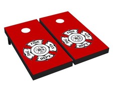 Fire dept Cornhole Board Wrap LAMINATED Wraps Decals Vinyl skin 99