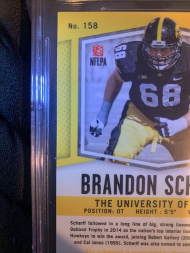 2015 Panini Prizm Collegiate DP Autos Brandon Scherff RC #158 Blue #/75 CSG 9/10 - Picture 17 of 24