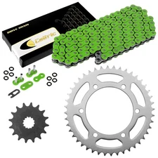 Green O-Ring Drive Chain & Sprockets Kit for Suzuki GSX-R750 W/X 1998 1999