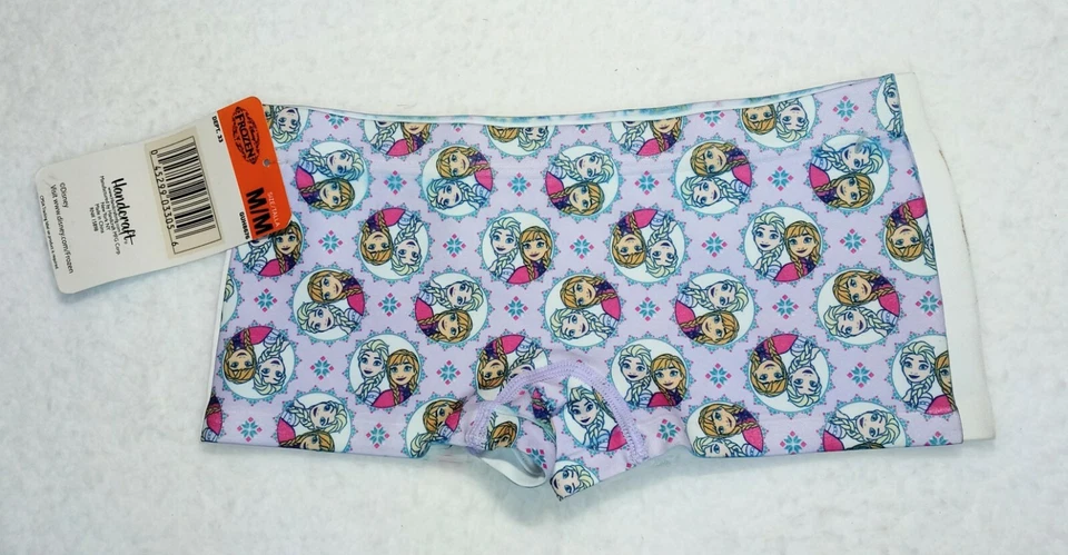 Pantalones cortos artesanales Disney Frozen para niñas sin costuras talla mediana Foto 3 de 4