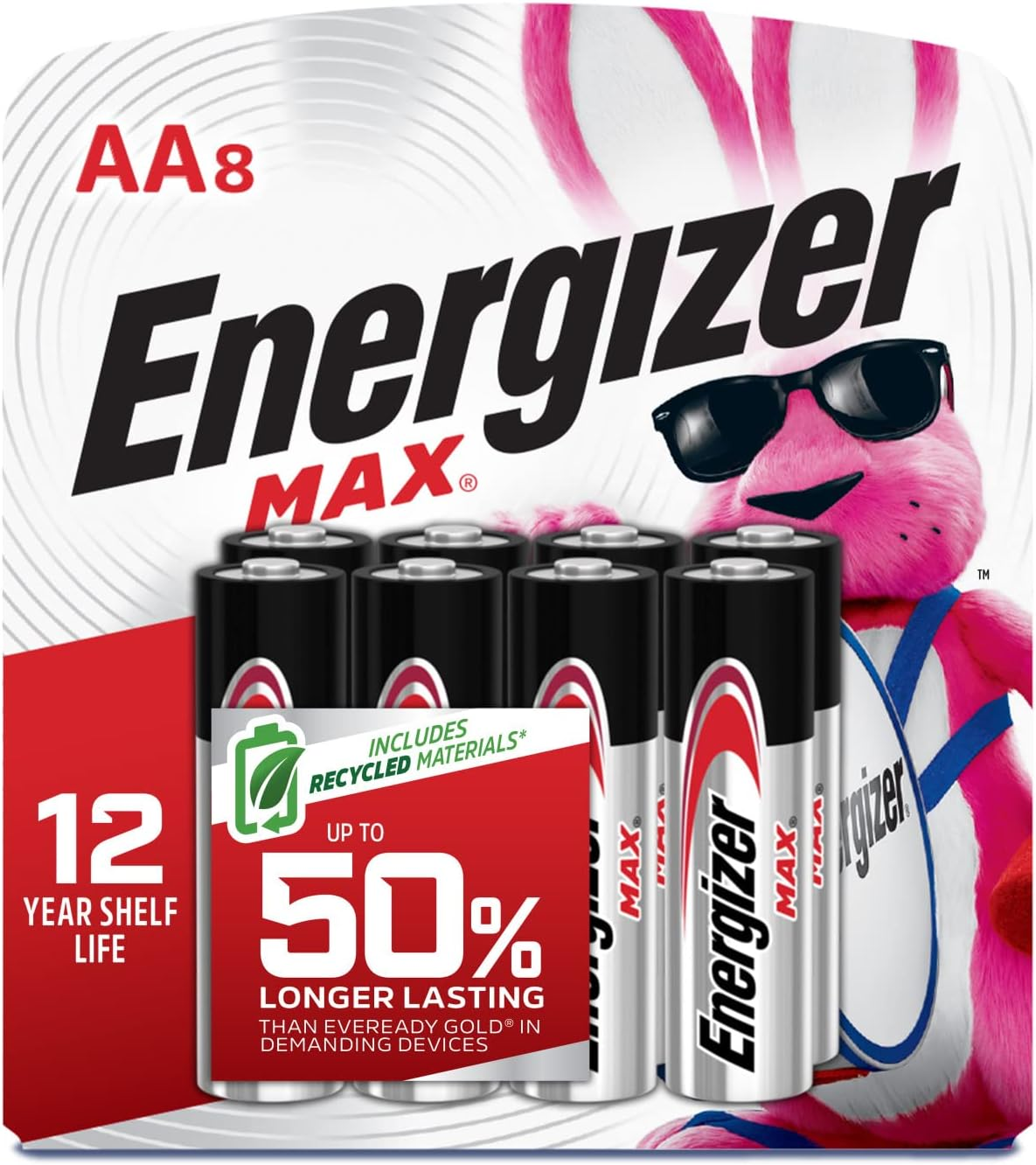 AA Batteries, Max Double a Battery Alkaline, 8 Count-image