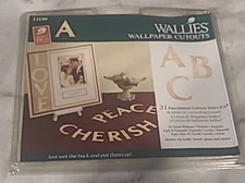 Wallies Wallpaper Cut Outs 25pkg Pre-pasted Washable - Parchment Letters
