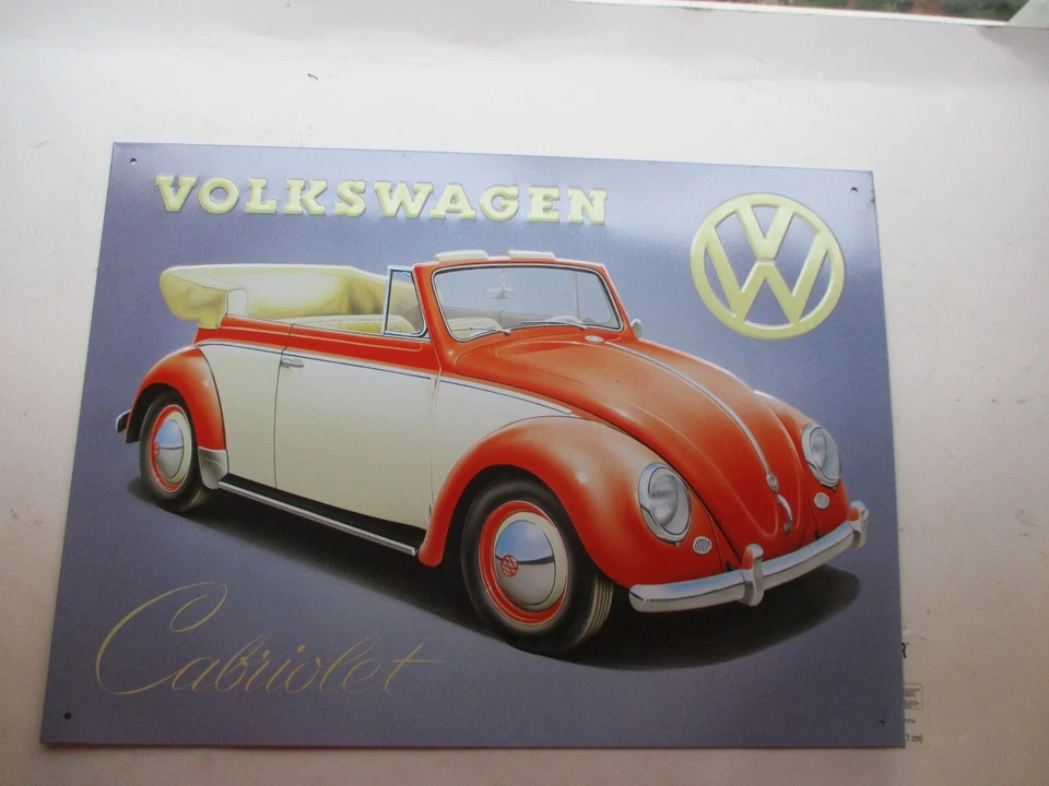 Volkswagen Cabriolet 16 by 12 Metal Sign - Image 3 of 4
