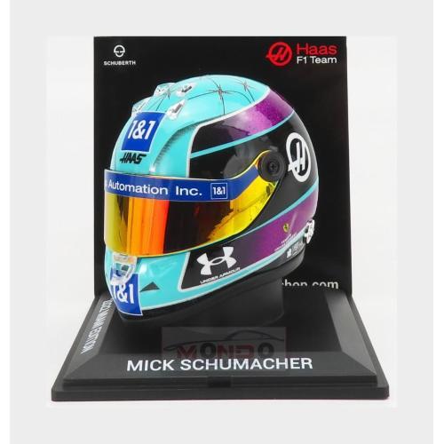 1:4 MINI HELMET Schuberth F1 Casco Miami 2022 Mick Schumacher MKS