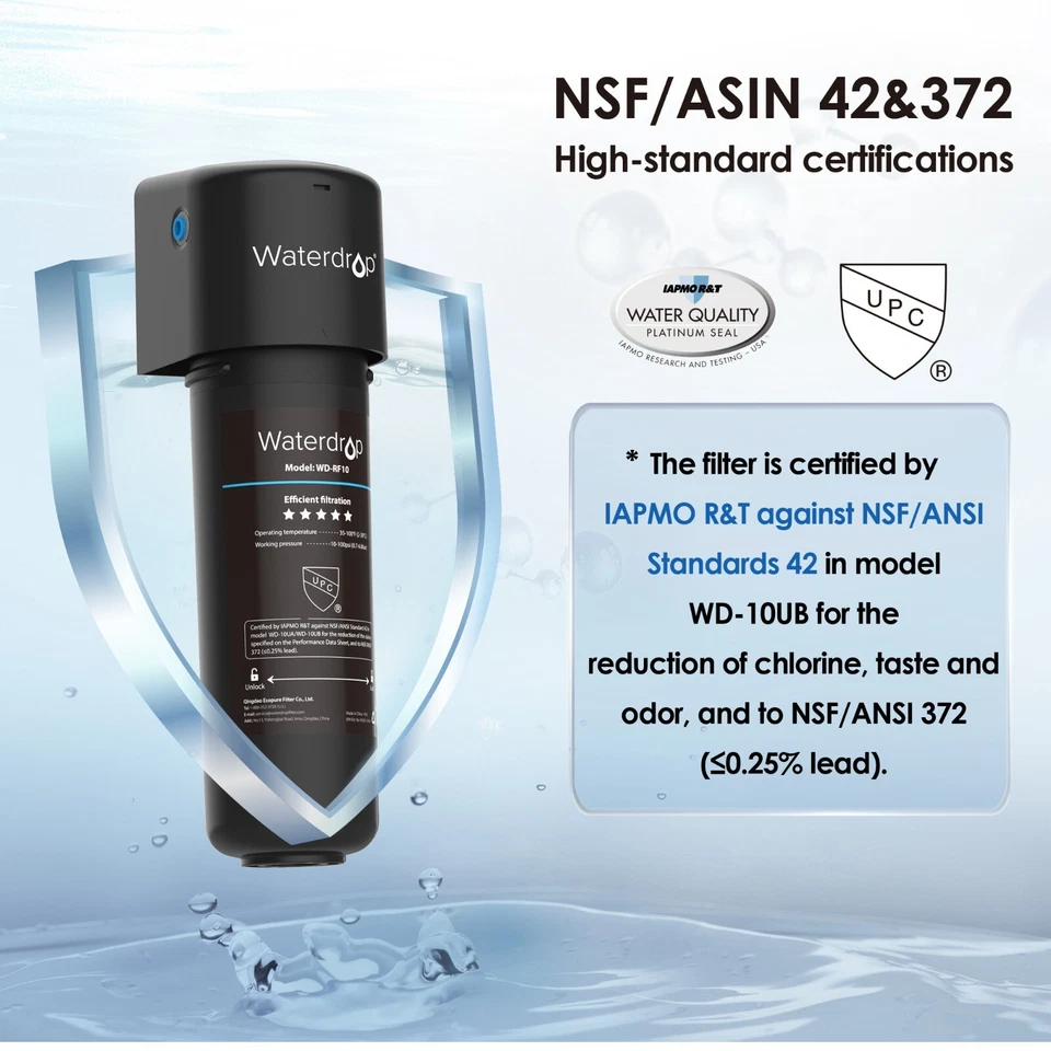 Waterdrop 10UB Under Sink Water Filter System, with Stainless Steel Faucet - Image 3 of 4