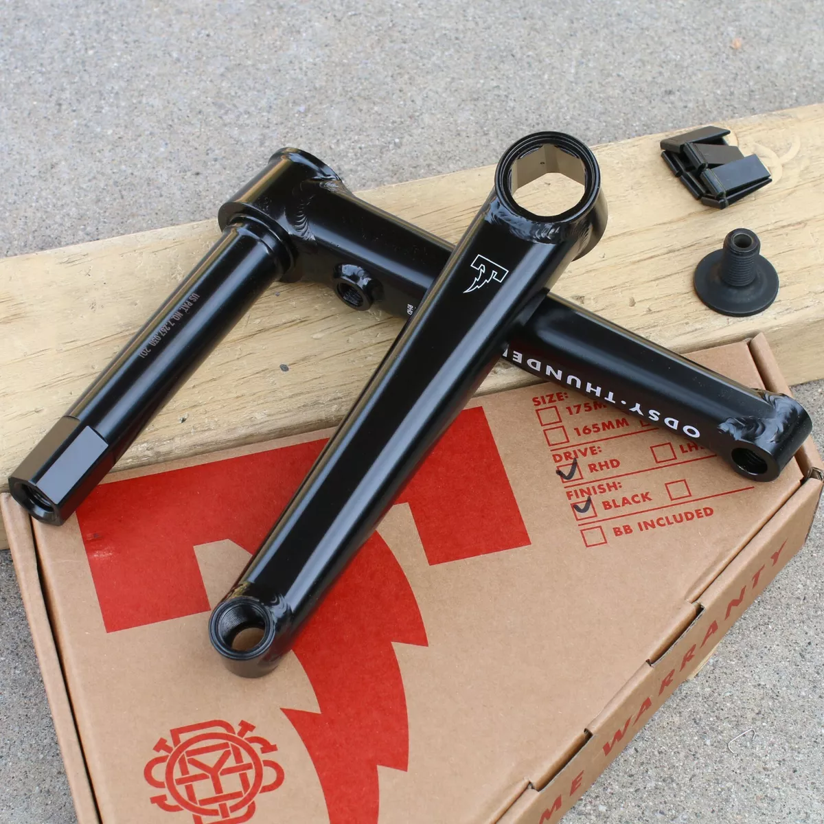 ODYSSEY BMX BIKE THUNDERBOLT BICYCLE CRANKS BLACK