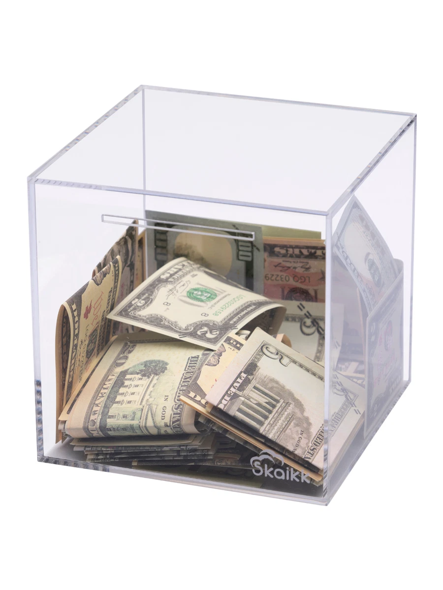 Bobasndm Piggy Bank for Adults,Unbreakable Acrylic Money Bank Savings Box  for Real Money,Clear Piggy Banks Must Break to Open,Perfect for Gifts and  Home Decorations 