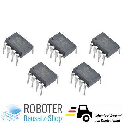 5x ATTINY85-20PU Microcontroller DIP 8-Bit 20 Mhz 8kB Flash