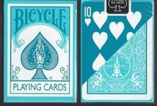 Bicycle Fashion aqua reverse-face playing cards