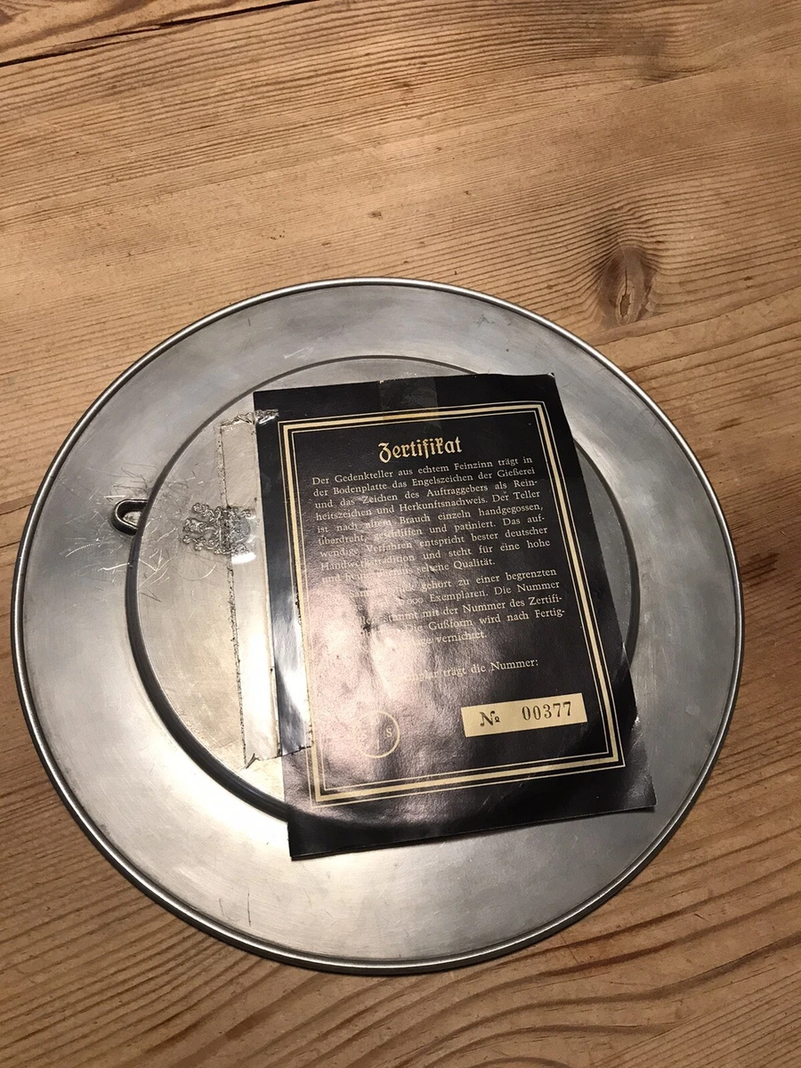 Zinn Teller Zinnteller Wandteller 1978 Papst 3 Päpste Gedenkteller 00377