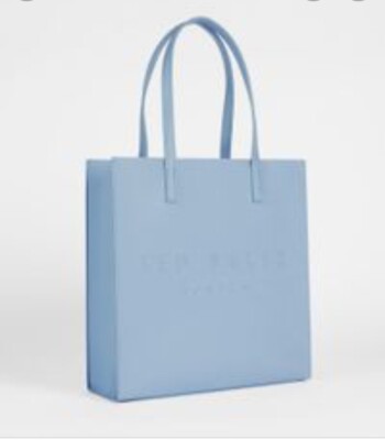 ted baker small Crosshatch Icon bag mid blue UK