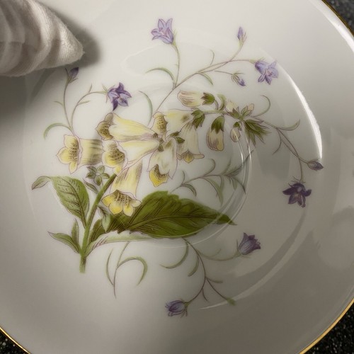 Vintage Noritake Canterbury Tea Cup and Saucer Blue Purple Cream Floral - Picture 6 of 6