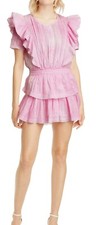 LoveShackFancy Natasha Tiered Pink Mini Dress Size 00
