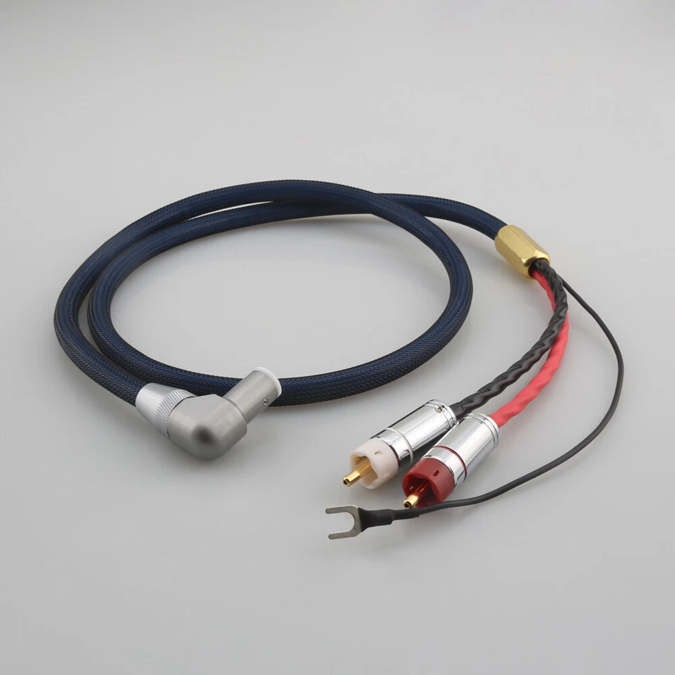 OFC Silver Plated RCA to 5-Pin DIN Audio Phono Tonearm Cable Ground Wire Shield - Image 4 of 4