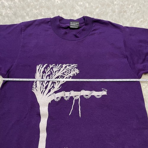 vintage 90s y2k tree snake boho witch grunge goth artsy graphic purple t-shirt S - Picture 16 of 18