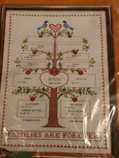 The Creative Circle Family Tree Kit 1609 Vintage 1981 Counted Cross Stitch