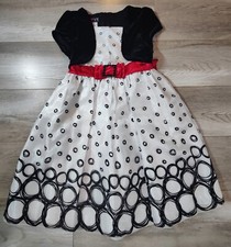 Love by Special Occasion Dress Girls SZ 12 Circle Print Glitter Holiday Dress