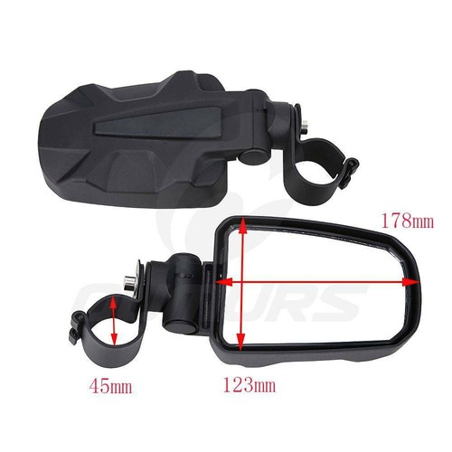 Rear View Mirror Set UTV ATV Side Mirrors 1.75" Clamp Roll Cage For Polaris RZR - Bild 2 von 12
