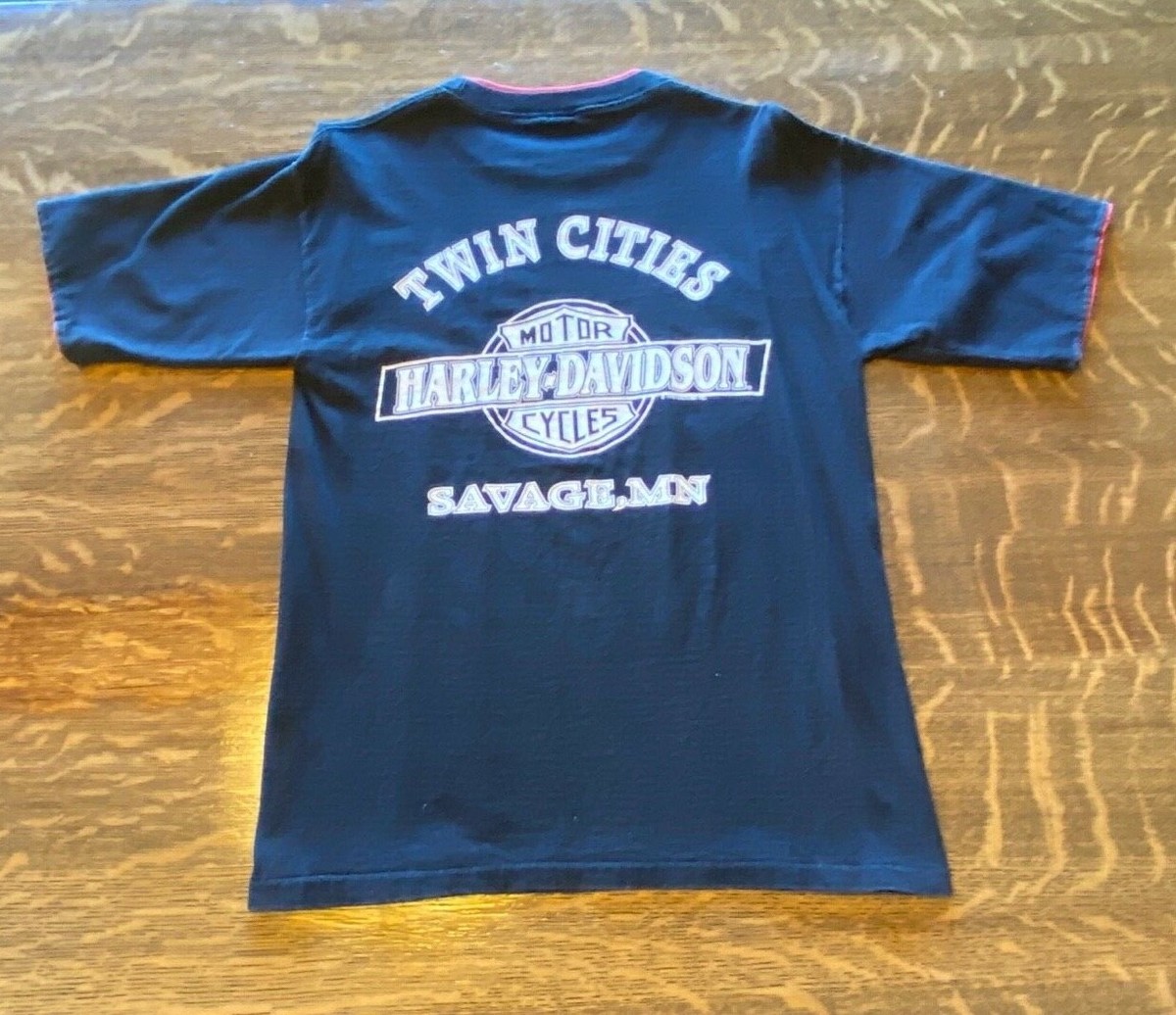 数量限定【Harley Davidson】Men's Vintage Spirit Raglan Tee VTG 1992 HARLEY DAVIDSON T-SHIRT MENS MEDIUM SAVAGE