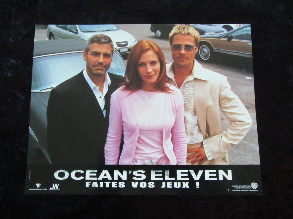 OCEAN'S ELEVEN lobby cards GEORGE CLOONEY, BRAD PITT, MATT DAMON