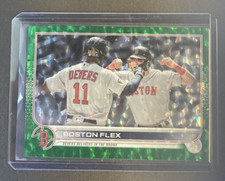 2022 Topps Update Boston Flex Devers/Hernandez Green Ice Foil /499 #US11
