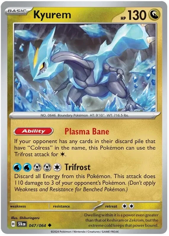 Kyurem Pokemon TCG Card 047/064 Kyurem Pokemon TCG Card 047/064