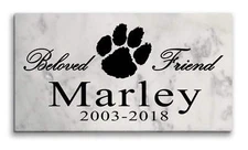 Personalized Dog Memorial Stone – “Beloved Friend” Tribute with Name & Years | S