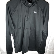 Nike Golf Mens Therma-Fit 1/4 Zip Pullover Sweatshirt Fleece Black Size L Large